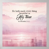 "Hij maakte alles mooie Waterverf" zonsondergang Poster (Voorkant)