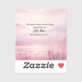 Hij maakte alles mooie Waterverf zonsondergang Sticker