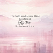 Hij maakte alles mooie Waterverf zonsondergang Sticker (Voorkant)