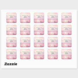 Hij maakte alles mooie Waterverf zonsondergang Vierkante Sticker