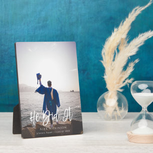 Hij maakte het Moderne Afstuderen Foto van het Man Fotoplaat