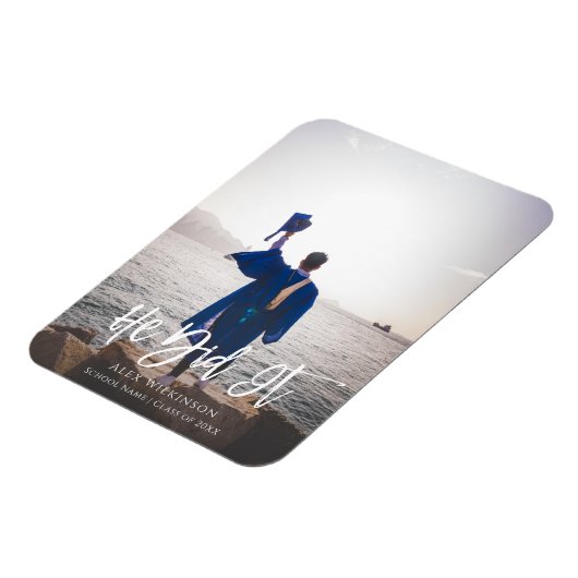 Hij maakte het Moderne Afstuderen Foto van het Man Magneet (Linkerzijde)