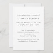 Hij maakte het Moderne Afstuderen van de Calligraf Aankondiging (Achterkant)