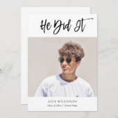 Hij maakte het Moderne Afstuderen van de Calligraf Kaart (Voorkant / Achterkant)