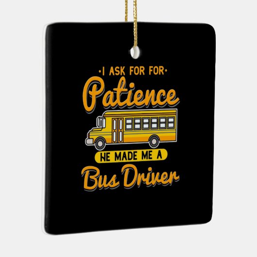 Hij maakte me een buschauffeur keramisch ornament (Rechts)
