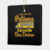 Hij maakte me een buschauffeur keramisch ornament (Links)