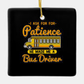 Hij maakte me een buschauffeur keramisch ornament (Voorkant)