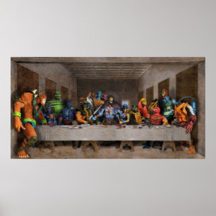 Hij-Man schurken Epic Laatste Avondmaal Poster