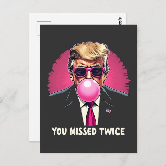 Hij miste de verkiezing van Trump in 2024 Briefkaart (Voorkant / Achterkant)