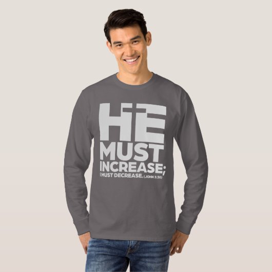 Hij moet groeien (wit) t-shirt (Voorkant volledig)