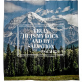 Hij My Rock Christelijke Bijbel Verse Mountain Fot Douchegordijn (Voorkant)