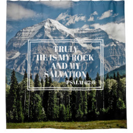 Hij My Rock Christelijke Bijbel Verse Mountain Fot Douchegordijn