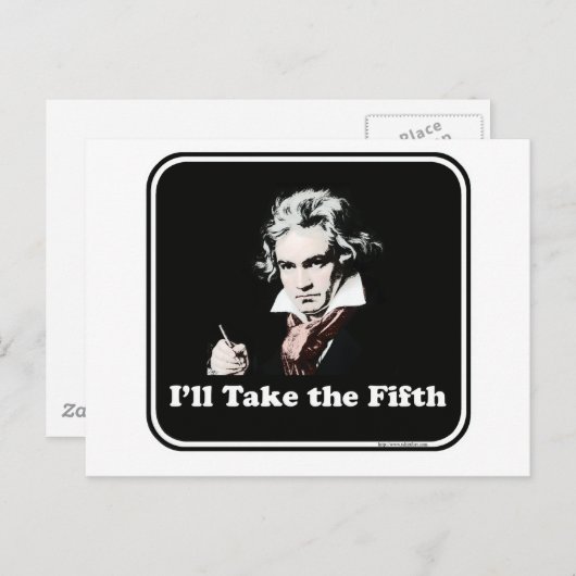 Hij neemt de vijfde. briefkaart (Voorkant / Achterkant)