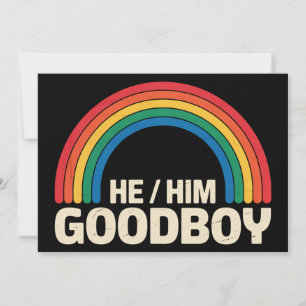 Hij noemde hem een goede jongen Rainbow LGBTQ Gay Kaart