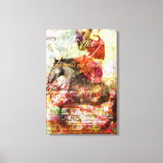 Hij noemt me vriend canvas afdruk (Voorkant)