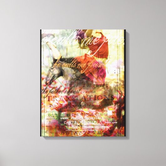 Hij noemt me vriend canvas afdruk (Voorkant)