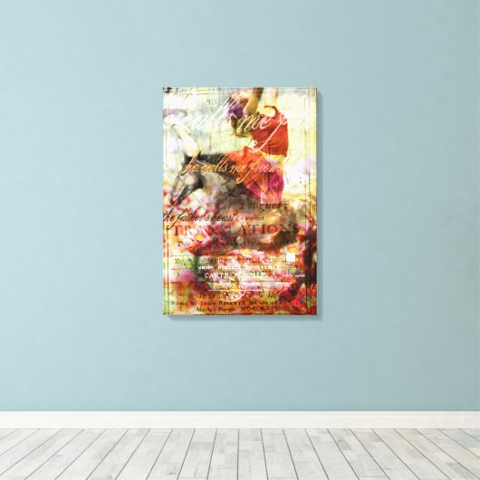 Hij noemt me vriend canvas afdruk (Insitu (Houten vloer))