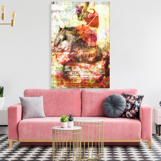 Hij noemt me vriend canvas afdruk (Insitu (Woonkamer))