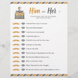 Hij of haar Travel Theme Shower Game