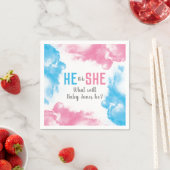 Hij of zij Baby gender openbaren rookbom blauw roz Servet (Insitu)