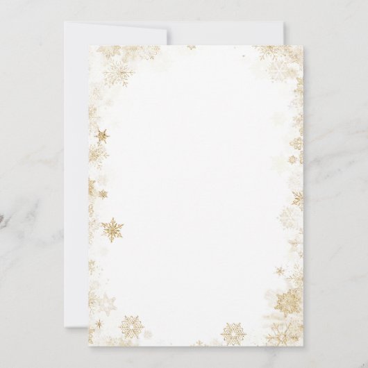 Hij of zij Baby Kleding Gouden Kerst Genderonthull Kaart (Achterkant)