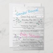 Hij of zij, Baby shower Gender Reveal Dragonfly Kaart (Achterkant)