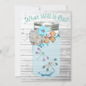 Hij of zij, Baby shower Gender Reveal Dragonfly Kaart (Voorkant)