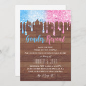 Hij of zij Ballon Gender Reopenbaart Uitnodiging (Voorkant / Achterkant)