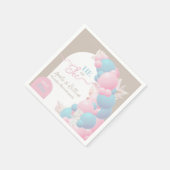 Hij of Zij Ballon Modern Gender reveal party Servet (Hoek)