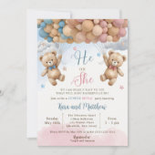 Hij of zij Beer Baby shower uit te nodigen, kunnen Kaart (Voorkant)