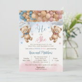 Hij of zij Beer Baby shower uit te nodigen, kunnen Kaart (Staand voorkant)