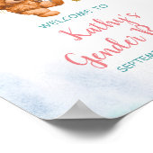 Hij of zij Beer Gender onthullen Welkomstbord Poster (Hoek)