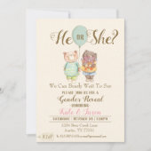 Hij of zij Beer Geslacht onthullen Waterverf Schat Kaart (Voorkant)