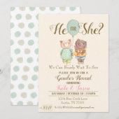 Hij of zij Beer Geslacht onthullen Waterverf Schat Kaart (Voorkant / Achterkant)