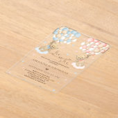 Hij of zij Beer geslachtsonthulling Acryl Uitnodigingen (Laagn)