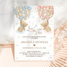 Hij of zij Beer thema genderonthulling