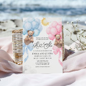 Hij of zij Beer uitnodiging, gender reveal Kaart