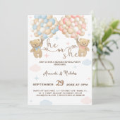 Hij of zij Beren geslachtsonthulling Kaart (Staand voorkant)