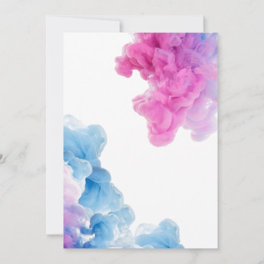 Hij of zij Blauw roze rookgeslacht laat inventivit Kaart (Achterkant)