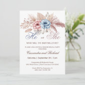 Hij of zij Boho Gender Reopenbaart partijuitnodigi Kaart (Staand voorkant)