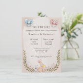  Hij of Zij botanische waterverf, fopspenen Kaart (Staand voorkant)