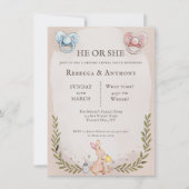  Hij of Zij botanische waterverf, fopspenen Kaart (Voorkant)