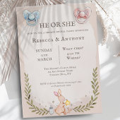 Hij of Zij botanische waterverf, fopspenen Kaart