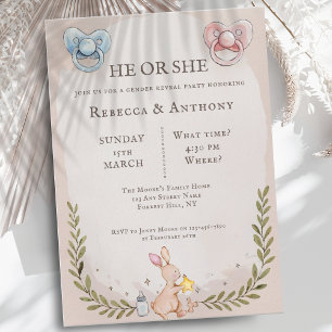  Hij of Zij botanische waterverf, fopspenen Kaart