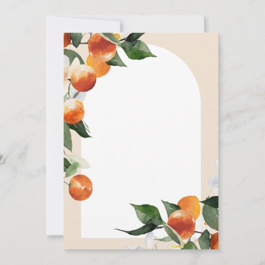 Hij of zij Citrus Oranje groen Geslacht onthullen Kaart (Achterkant)