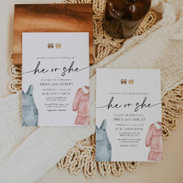 Hij of zij Clothes Gender Reopenbaart uitnodiging