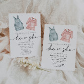 Hij of zij Clothes Gender Reopenbaart uitnodiging