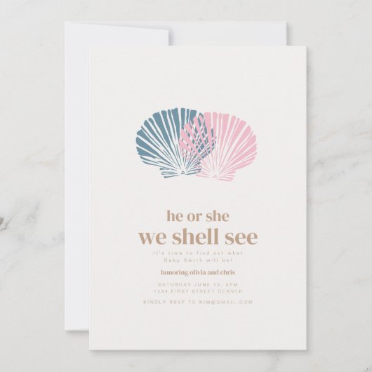 Hij of zij die we Shell zien Ocean Zee Gender Reve Kaart (Voorkant)