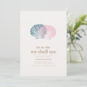 Hij of zij die we Shell zien Ocean Zee Gender Reve Kaart (Staand voorkant)