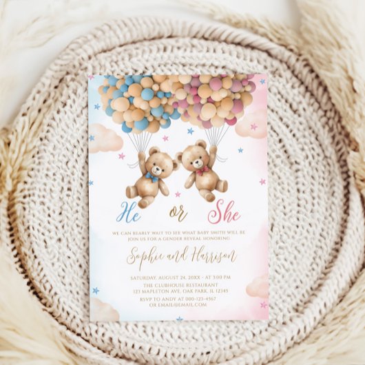 Hij of zij draagt een genderonthulling kaart